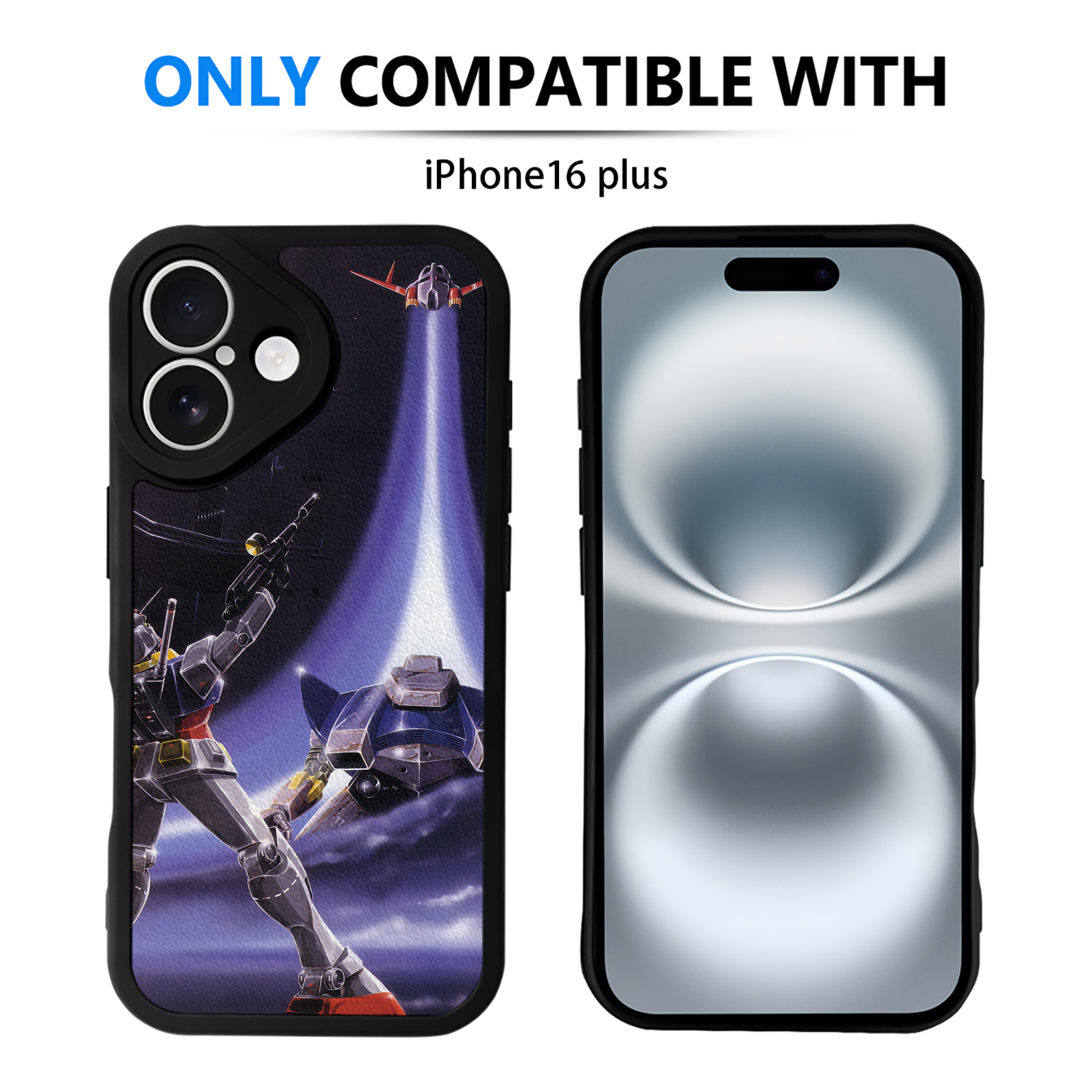 （画像用） 機動戦士ガンダム Mobile Suit Gundam 【iPhone 16シリーズ対応】シリコンスマホケース（レザー調） 材質：シリコン